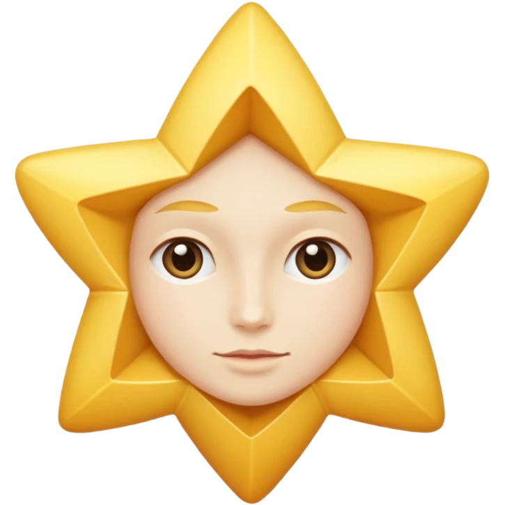 Real star shape face and body emoji
