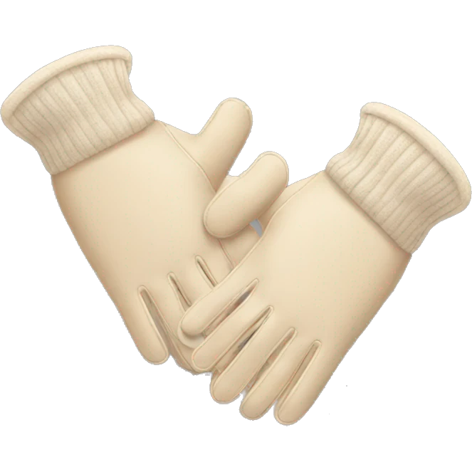 beige winter gloves emoji