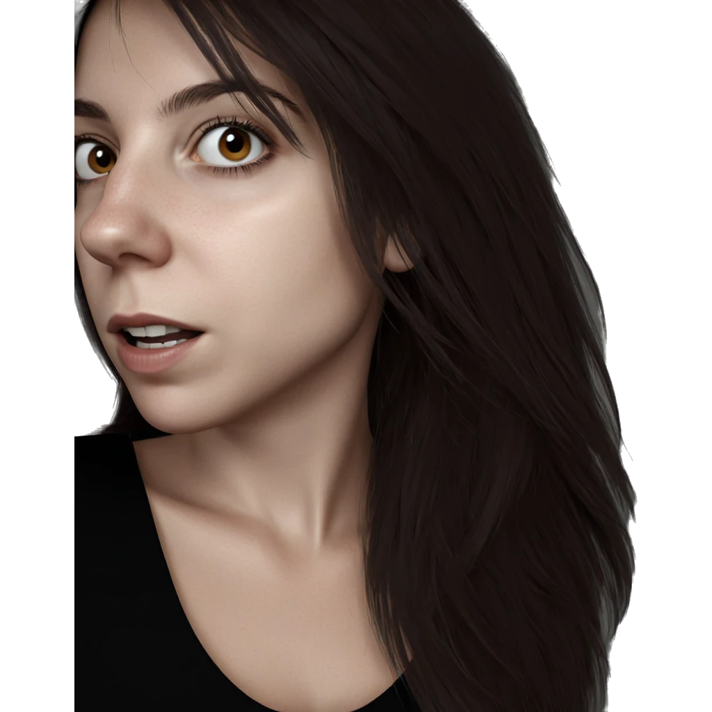 realistic portrait of a girl emoji