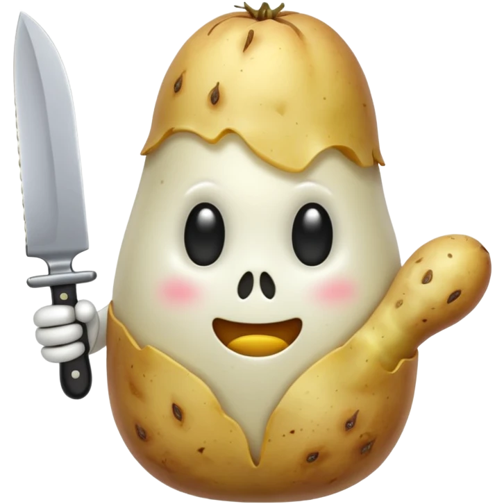 potato ghost holding a knife emoji