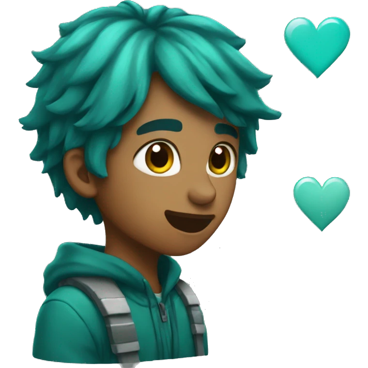 A wild teal heart emoji