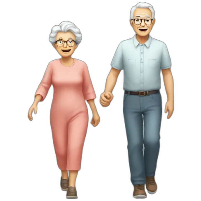 atheist-grandpa-and-grandma-going-for-walk-average-science-fan-what-the-heeee emoji