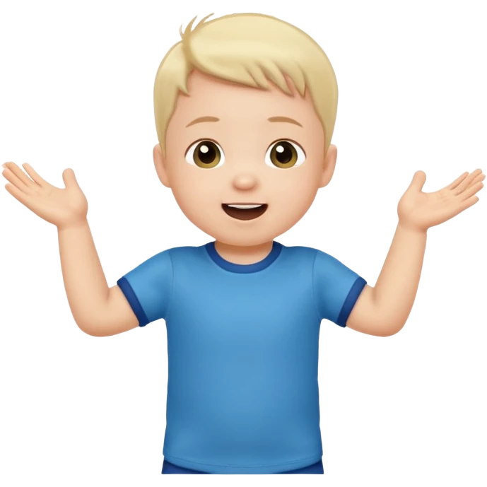 A toddler with a tiny jersey shirt, clapping with adorable enthusiasm jumping emoji