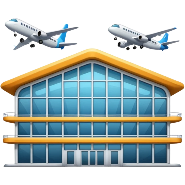 airport building , planes emoji
