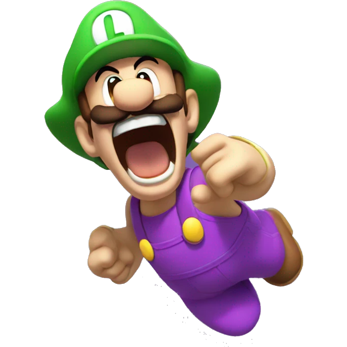 screaming purple luigi emoji