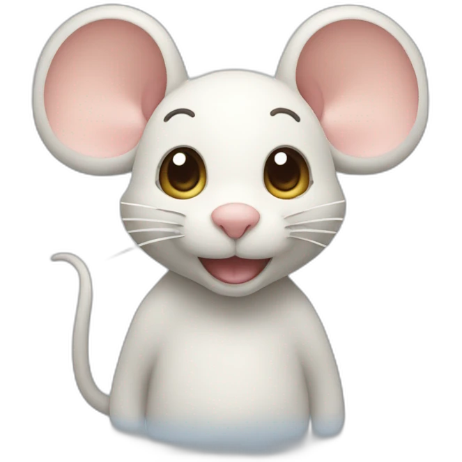 Milky mouse with mountains emoji