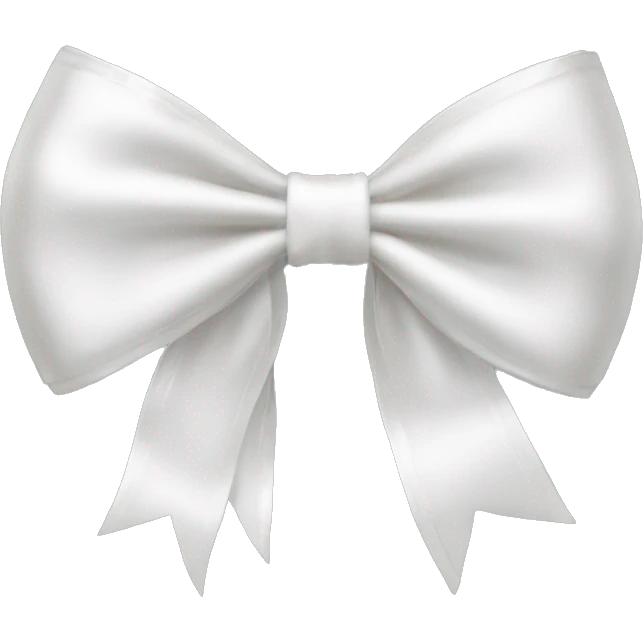 white satin bow emoji