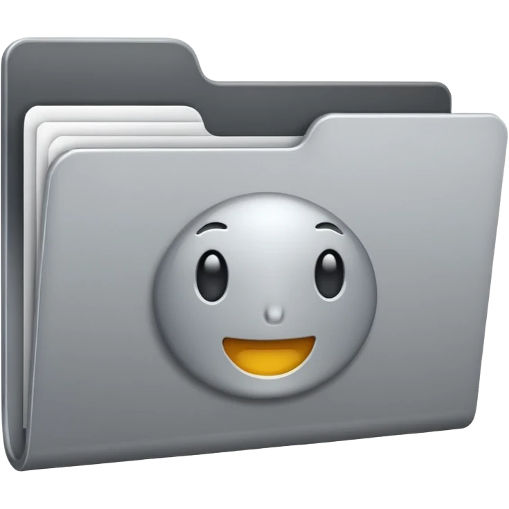 folder macos gray and white emoji
