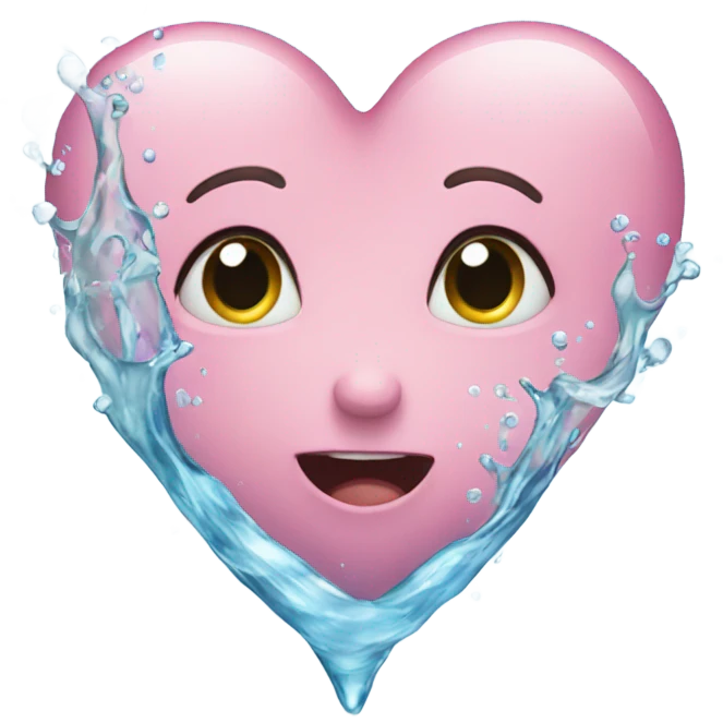 Heart water emoji
