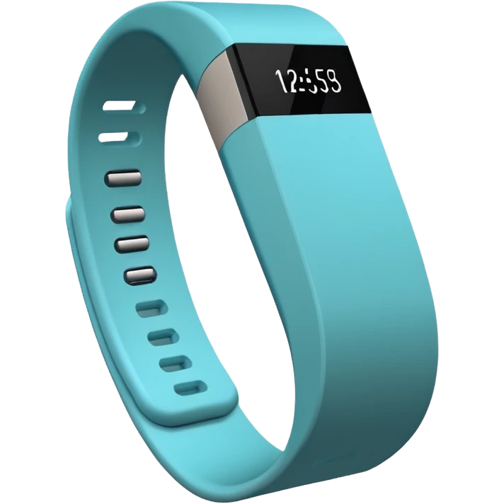 a #00DDC5 fitbit band in the style of an ios emoji  emoji