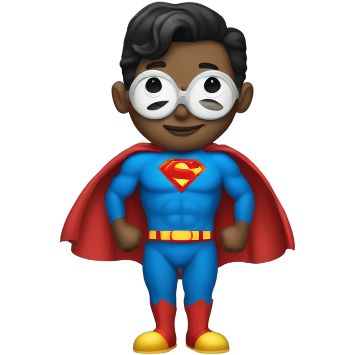 Superman wearing a clown suit emoji