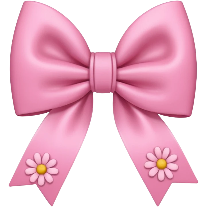pink cute aesthetic bow with flowers no background emoji