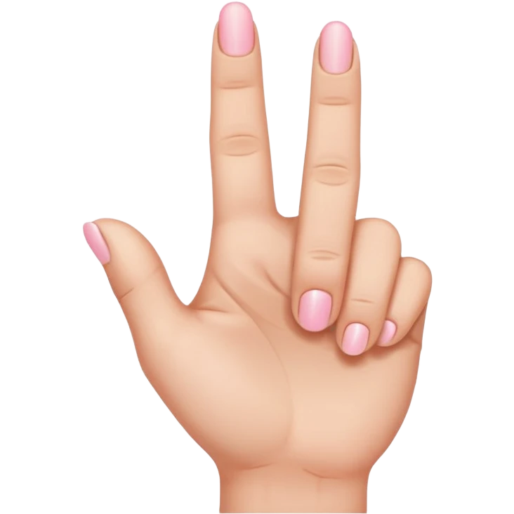 hand gesture with middle finger, index finger, and thumb out, pinky and ring finger down emoji