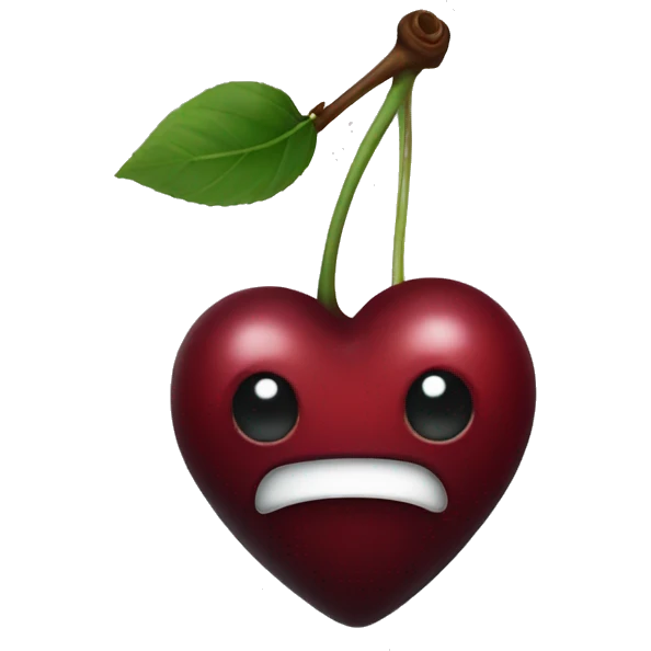 cherry black heart emoji