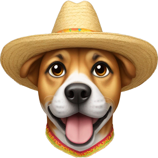 Dog with sombrero emoji