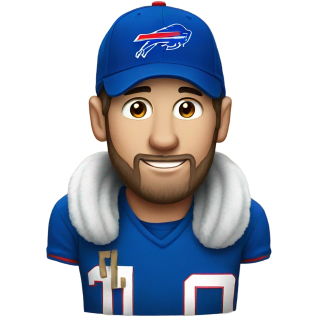 Messi with Buffalo Bills hat emoji
