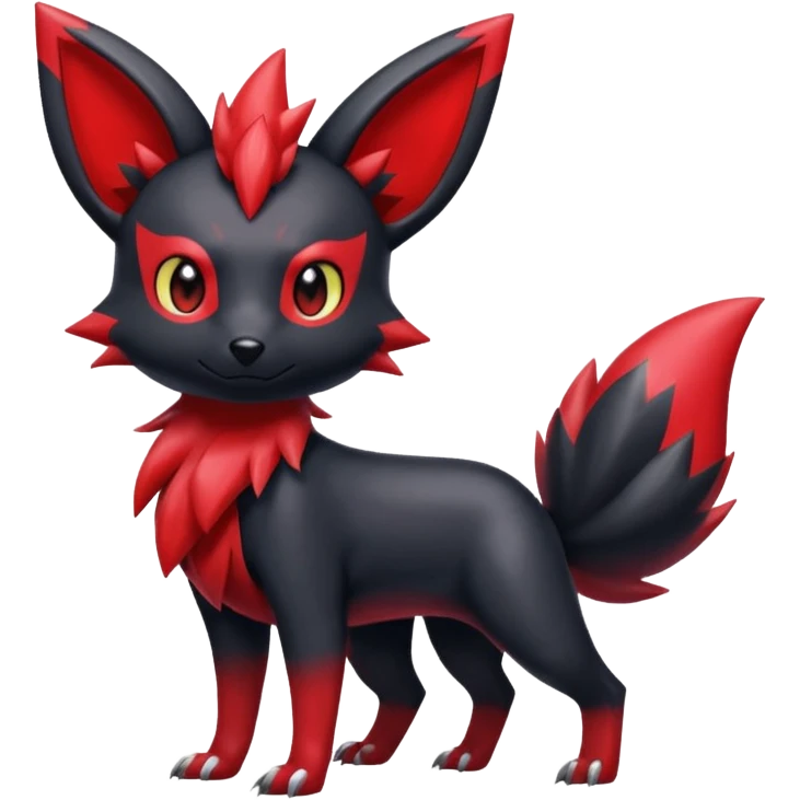  Shiny red Zorua-Umbreon-Salandit-Jolteon-fusion emoji