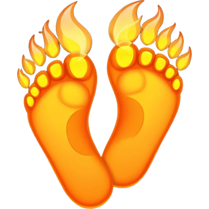 Footsteps of fire emoji