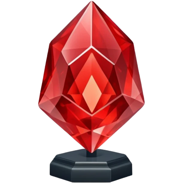 Magic red mineral crystal On the stand emoji