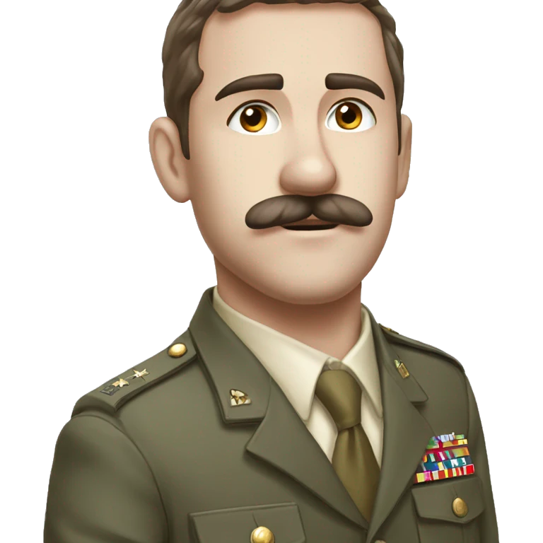 military boy with necktie emoji