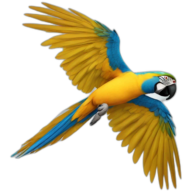 Blue And Gold Macaw Flying emoji