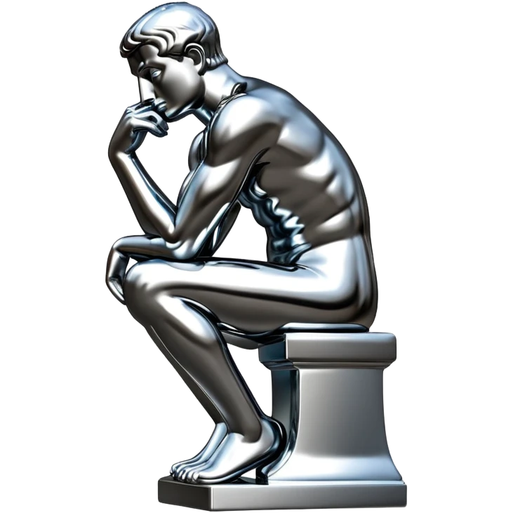sorayama The Thinker sculpture emoji