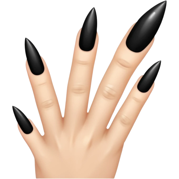 Gothic black nails  emoji