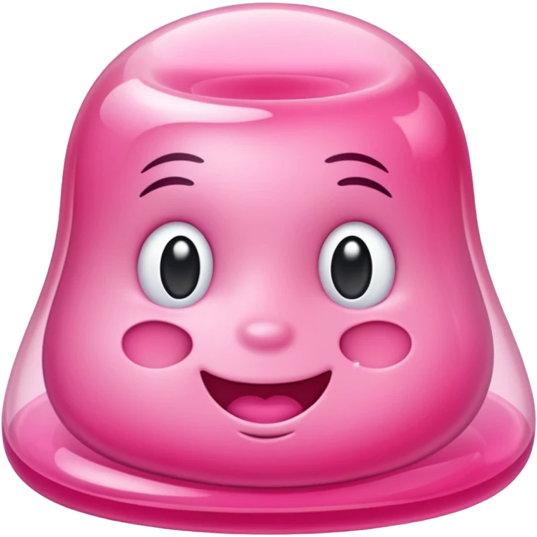 Pink gelatin emoji