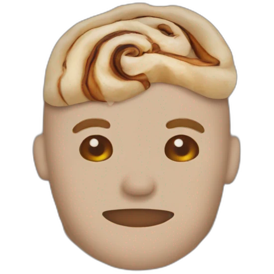 cinnamon roll head emoji