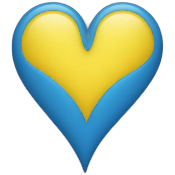 heart yellow and blue emoji