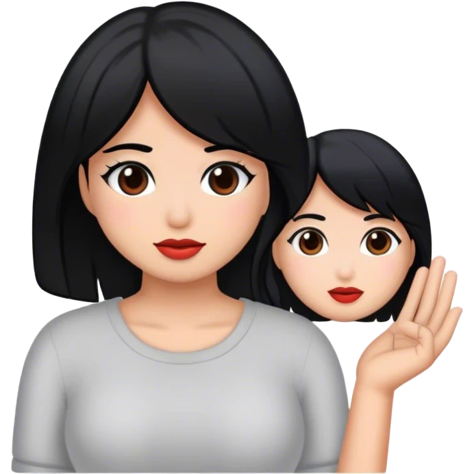 Black hair Latina￼ emoji