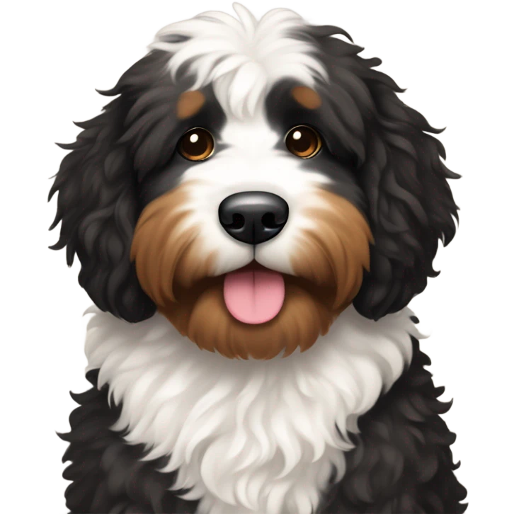 bernedoodle in pajamas emoji