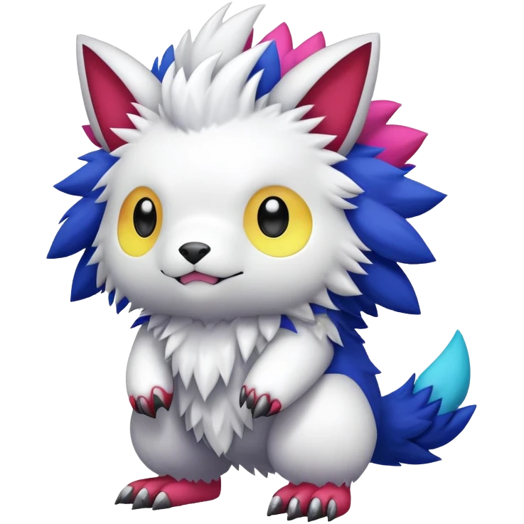Kawaii cool Digimon-Fakemon-animal full body emoji