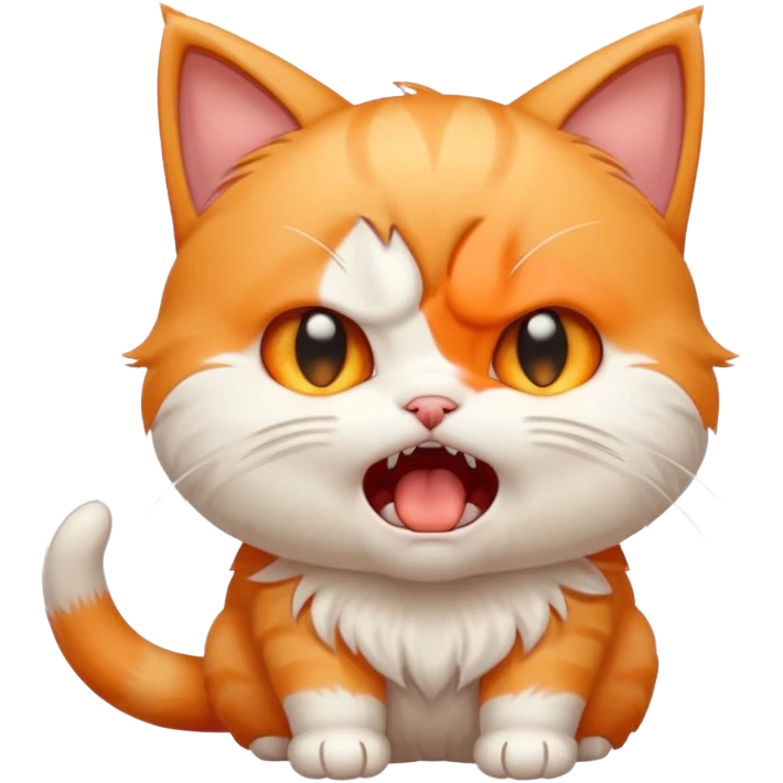 gay angry rage screaming loudly cryjng emoticon kawaii kitten emoji