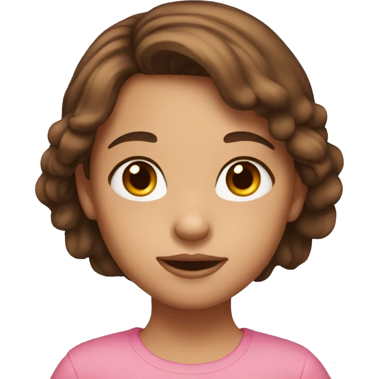 young girl with brown hair emoji