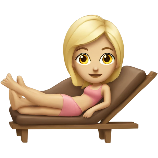 Blonde woman relaxing emoji