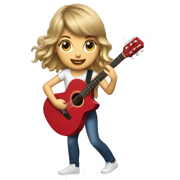 taylor swift playing a guitar emoji