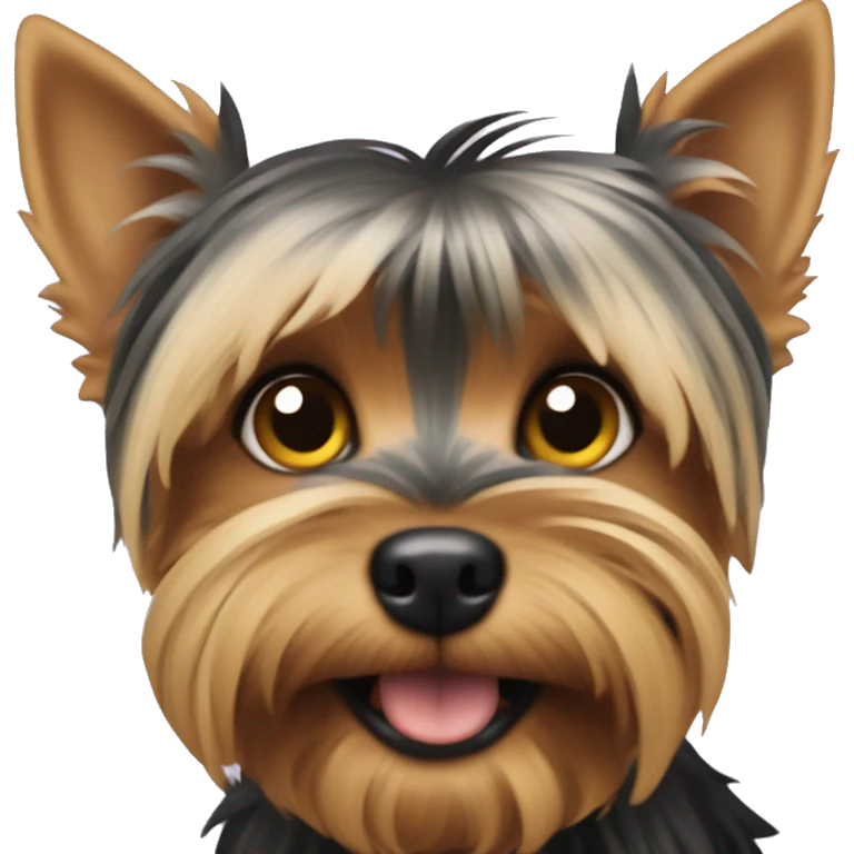 Crazy Yorkshire terrier puppy emoji