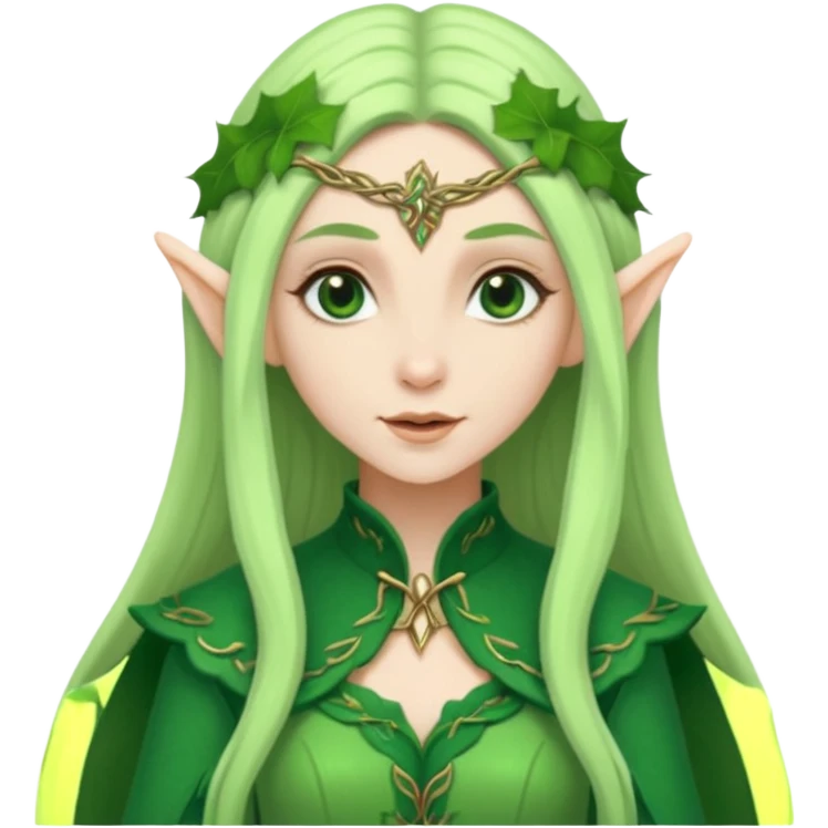 woman elf with leafy clothes emoji