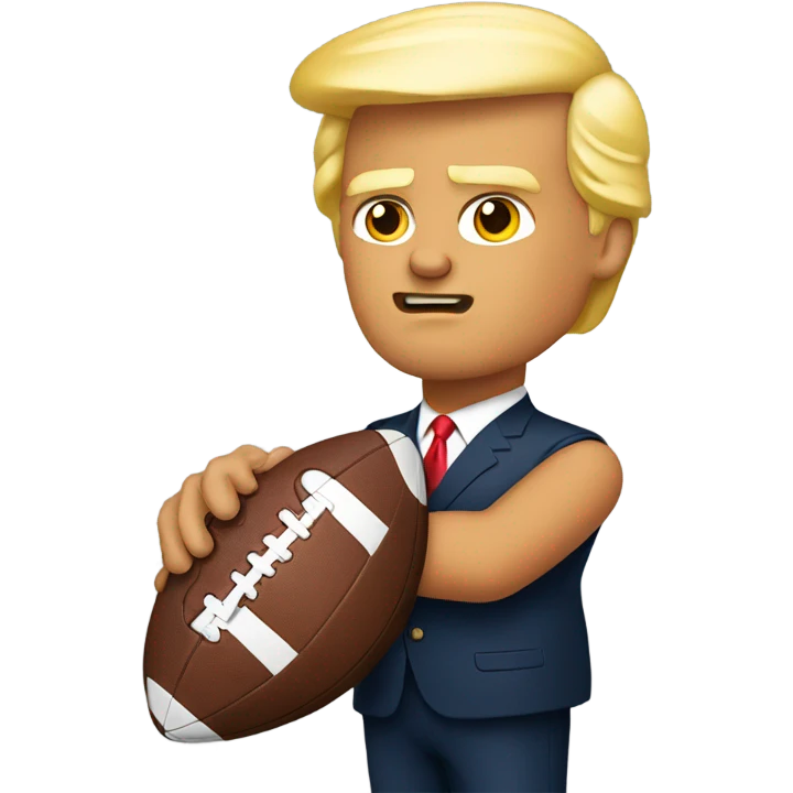Trump with a football emoji