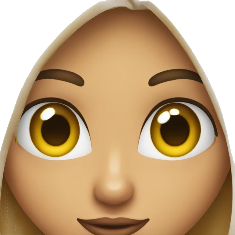 chica pelo largo ojos azules  emoji