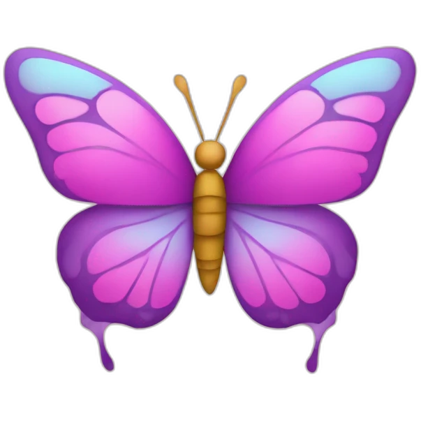 butterfly with hearts emoji