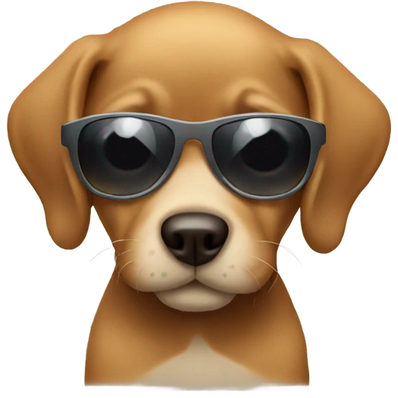 Puppy with sunglasses  emoji
