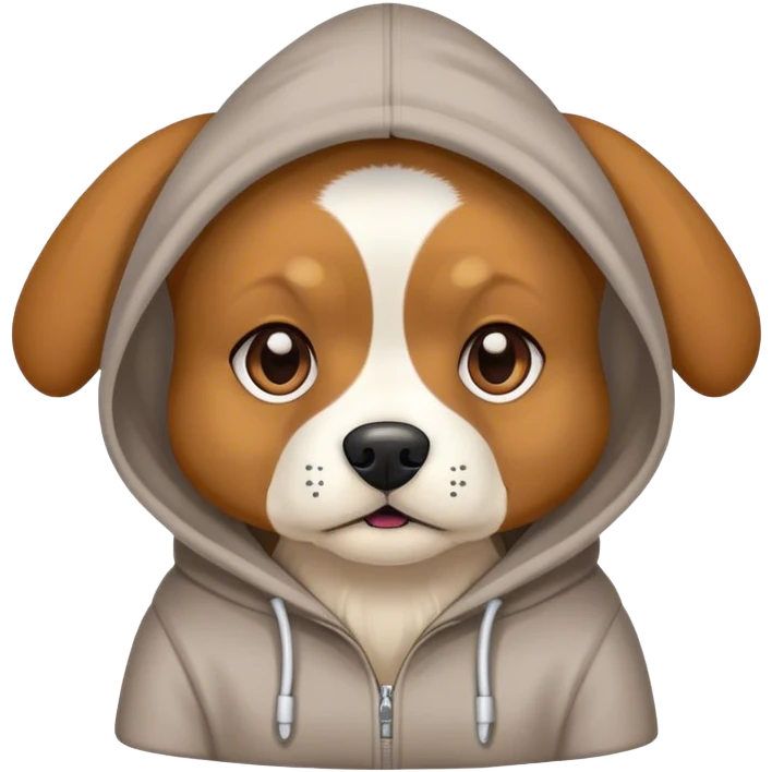 Dog wear hoodie  emoji
