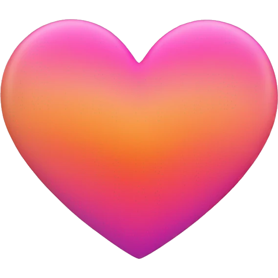 Pink and orange gradient heart emoji