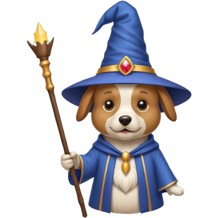 Dog wizard emoji