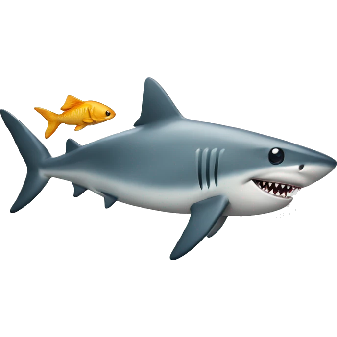 Shark with fish  emoji