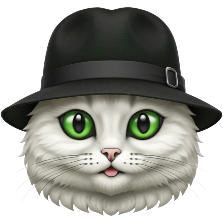 Un chat avec un chapeau emoji