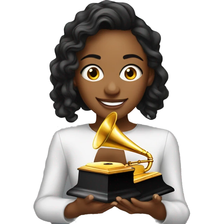 20 years old girl winning latin grammy emoji