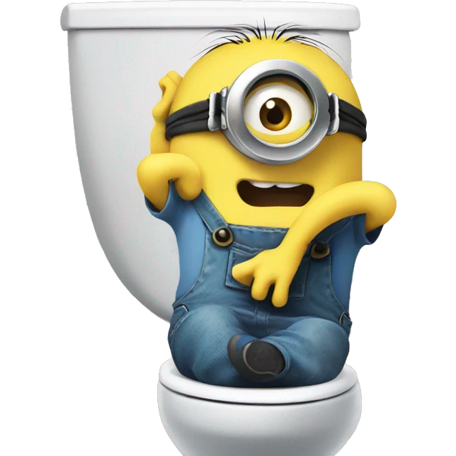Minion in toilet emoji